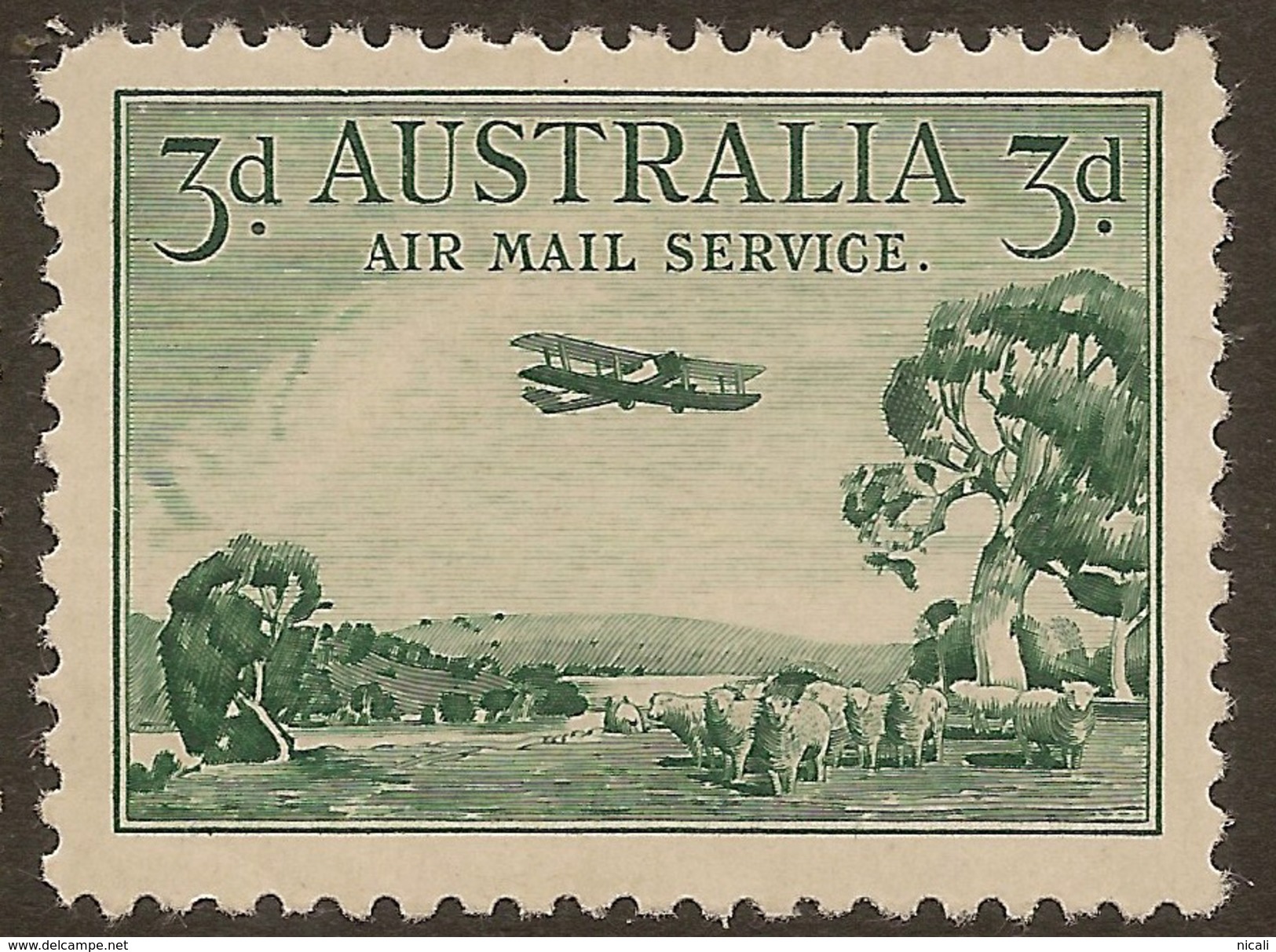 AUSTRALIA 1929 3d Air SG 115 HM #AEH43 - Mint Stamps