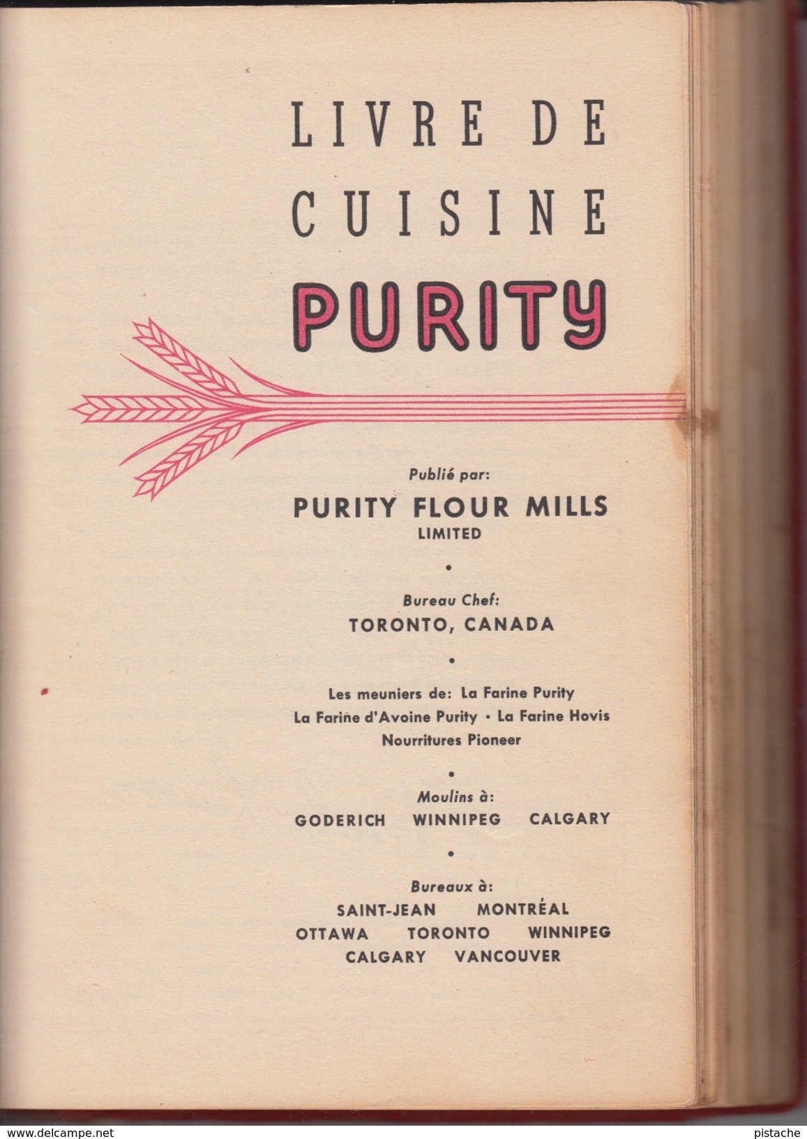 Vintage 1945 - Livre De Cuisine Purity 1945 - 875 Recettes Éprouvées (Flour Mills) - - Gastronomie