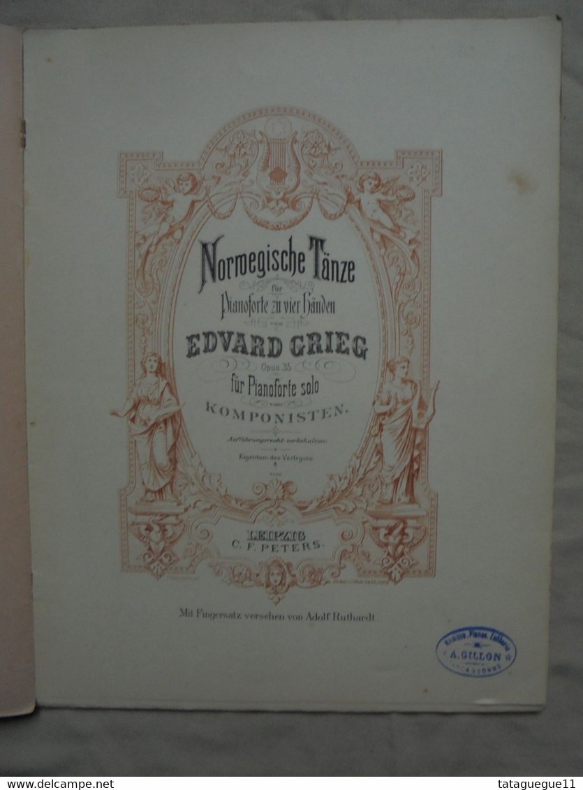 Ancien - Partition Danses Norvégiennes De Grieg Pour Piano - Strumenti A Tastiera