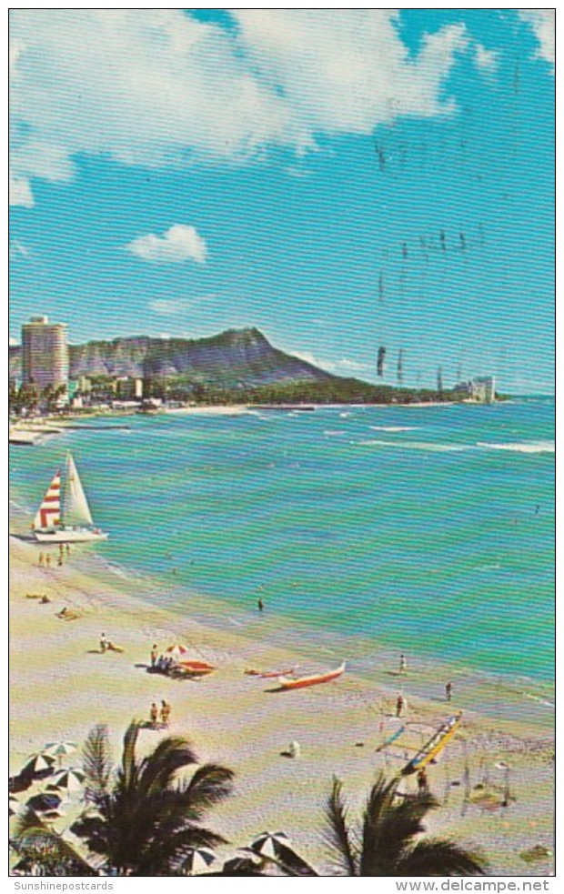 Hawaii Waikiki And Diamond Head 1968 - Oahu