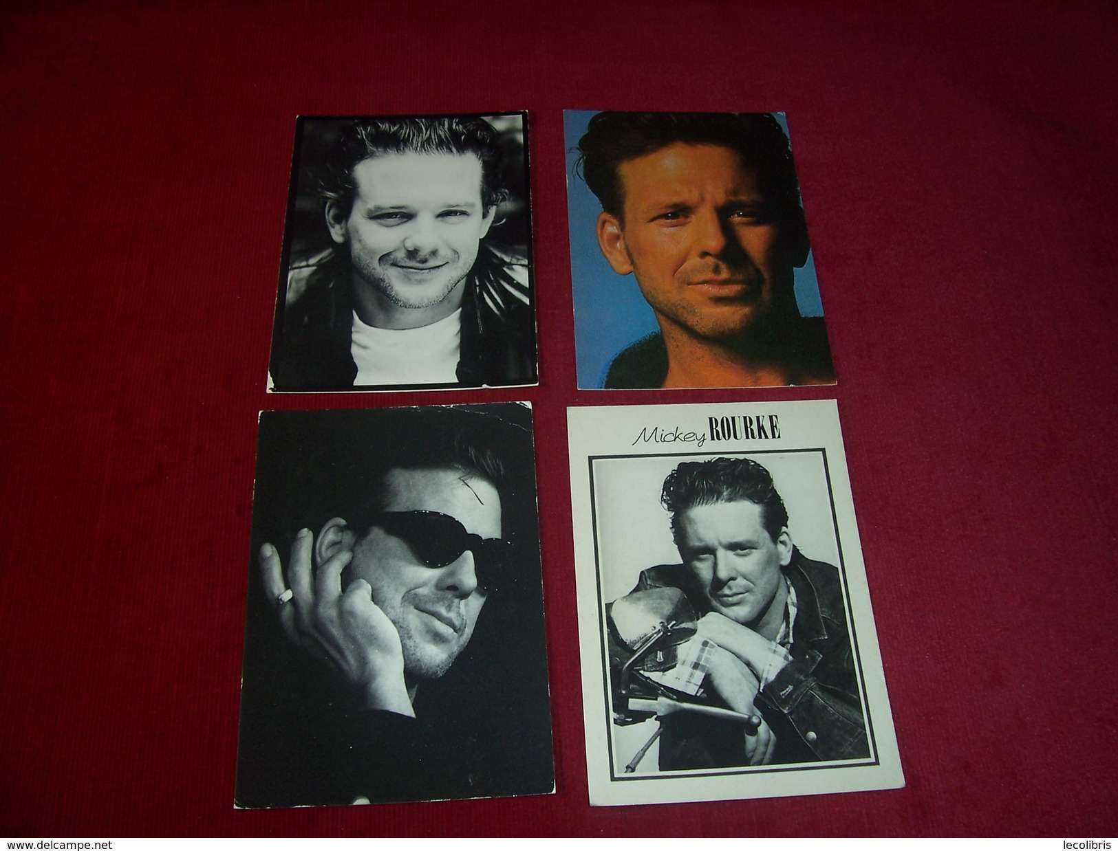 4 CARTES  POSTALES DE MICKEY ROURKE - Artistes