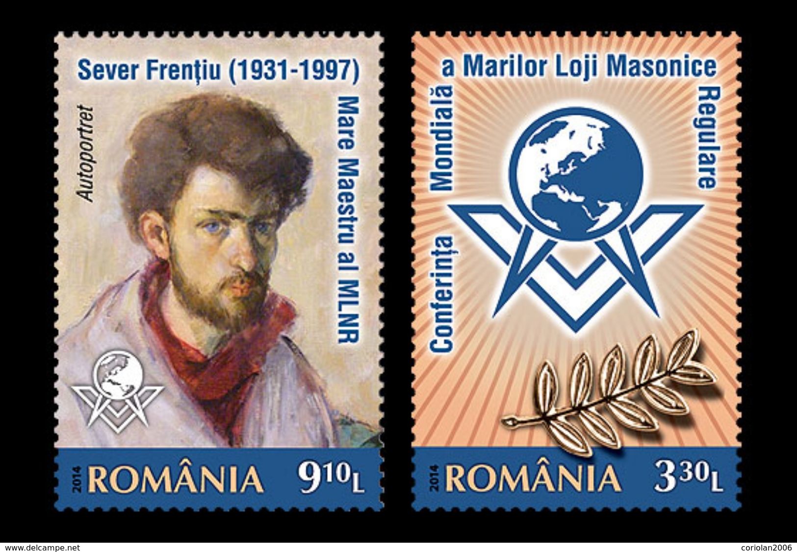 Romania 2014 World Conference Of Masonic Regular Grand Lodges / Set 2 Stamps - Neufs