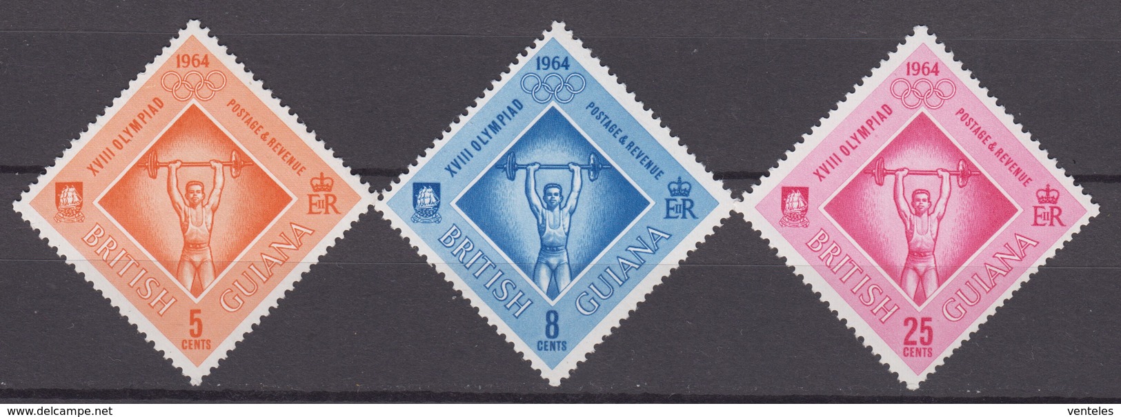 British Guyana 01.10.1964 Mi # 229-31 Tokyo Summer Olympics MNH OG - Summer 1964: Tokyo