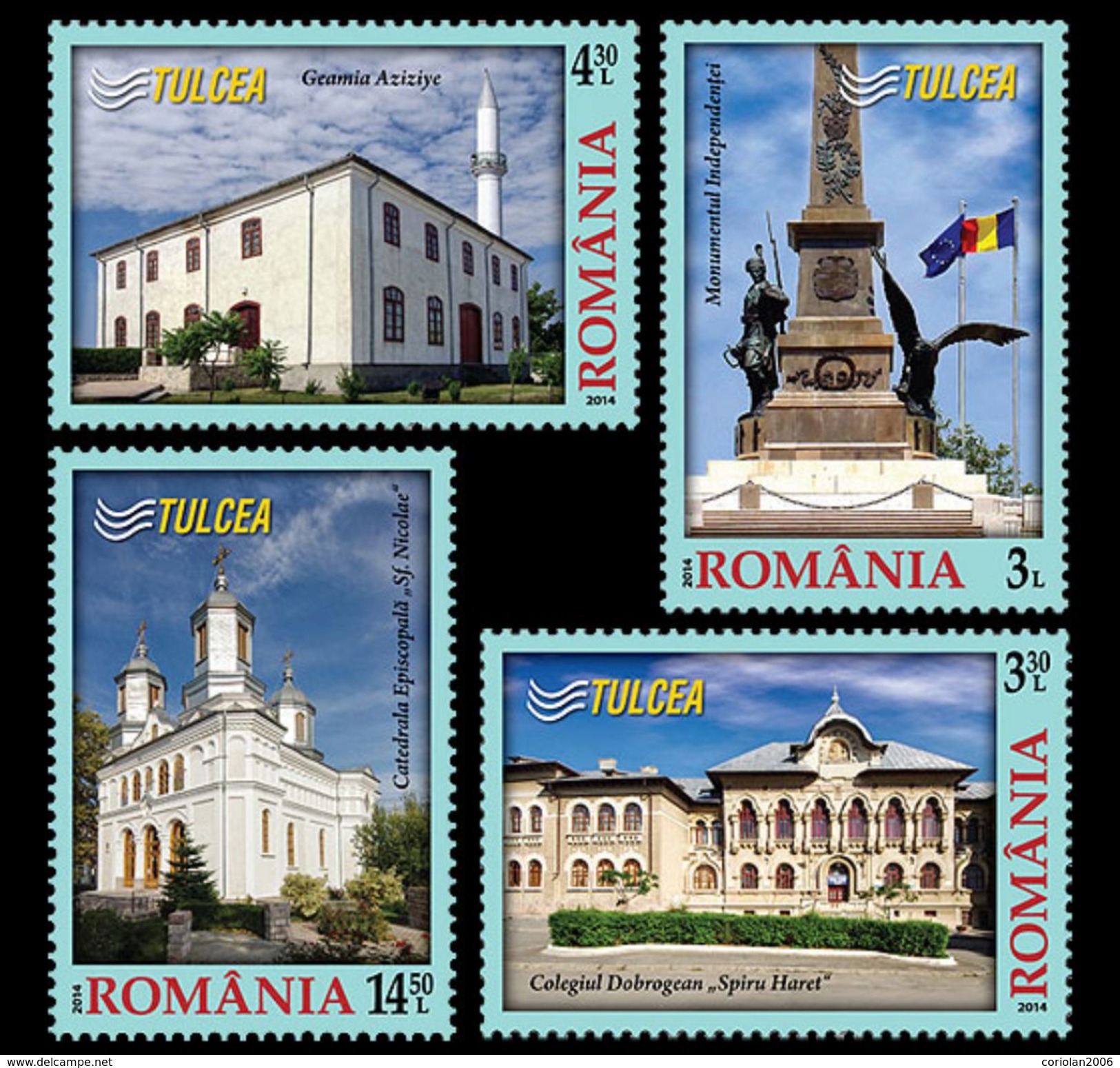 Romania 2014 / Danube Cities - Tulcea / Set 4 Stamps - Unused Stamps