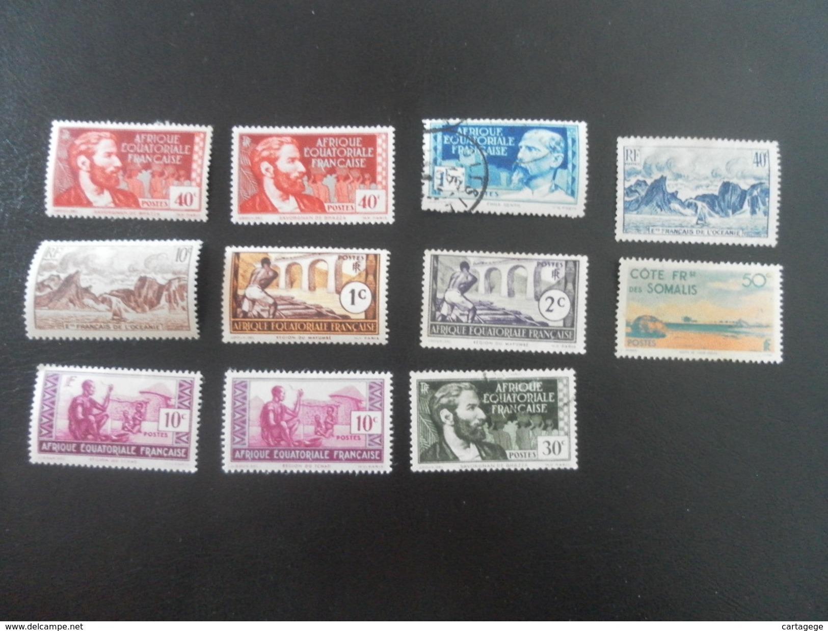 LOT DE 25  TIMBRES DES COLONIES FRANCAISES - Verzamelingen