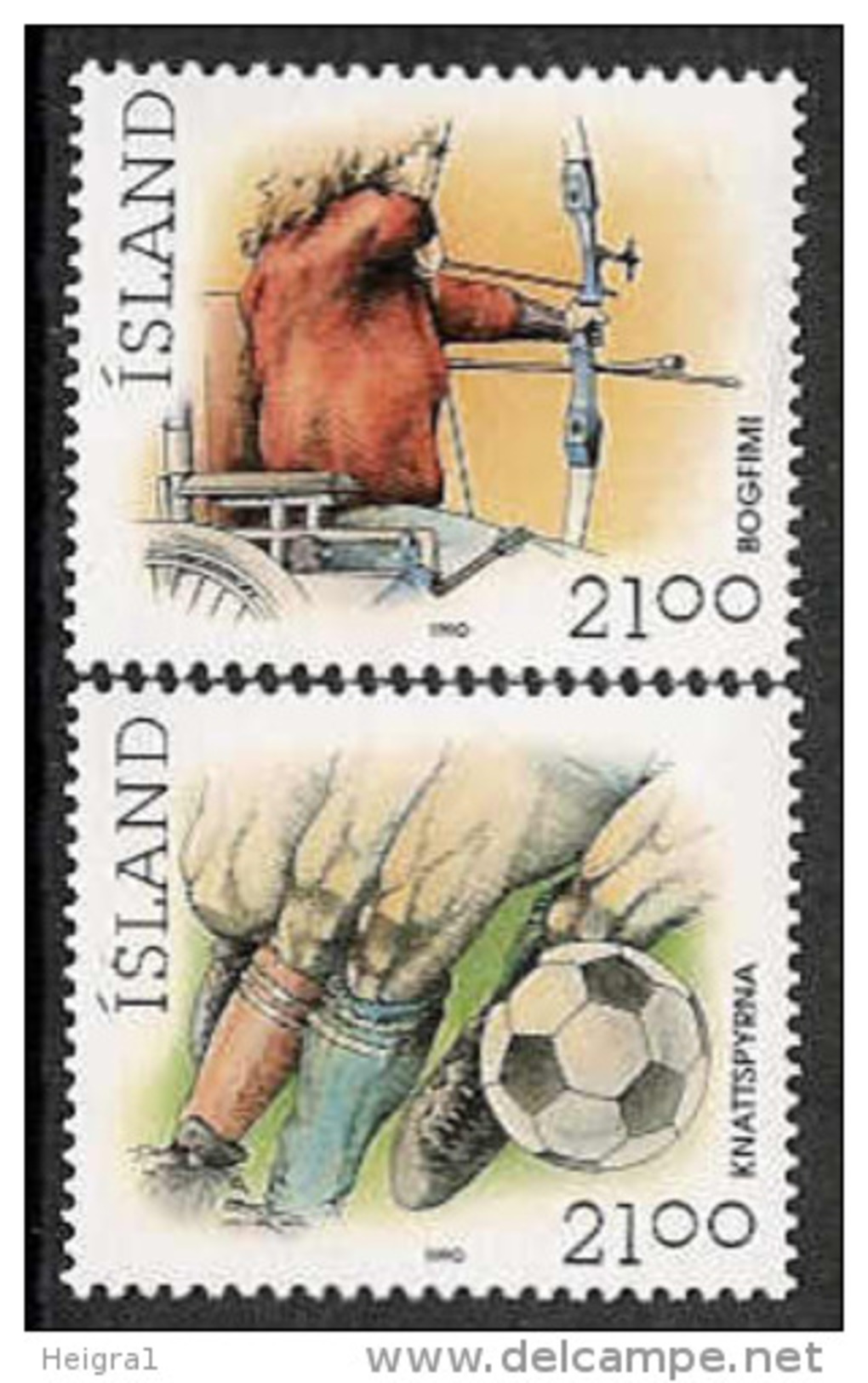 Iceland 1990 MNH/**/postfris/postfrisch Michelnr. 728-729 Sport - Ongebruikt