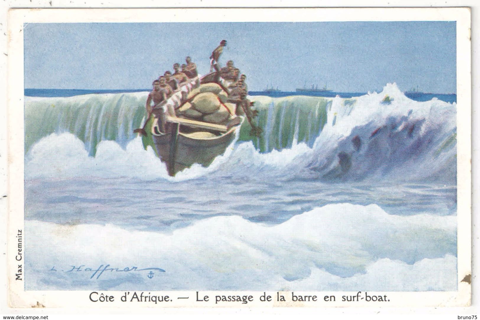 HAFFNER - Côte D'Afrique - Le Passage De La Barre En Surf-boat - Haffner
