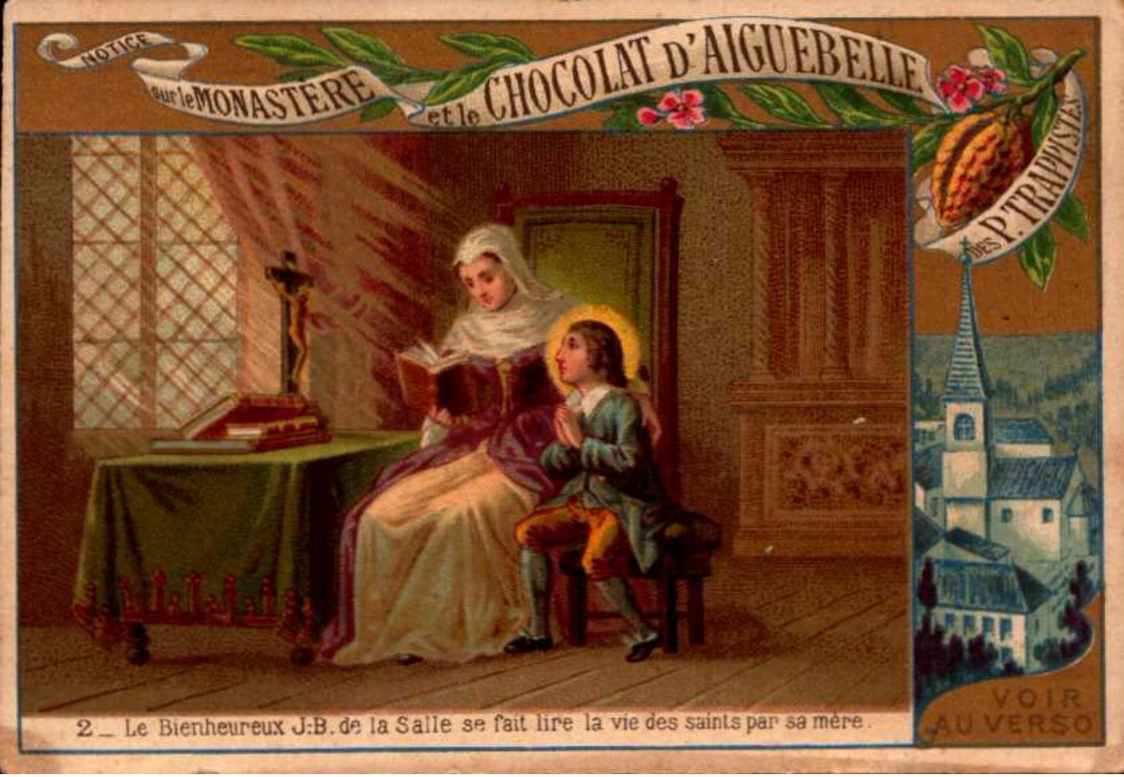 1 Chromos Chocolat - Aiguebelle - Vie De Jesus - Scene Biblique - Bill-745- R/V - Aiguebelle