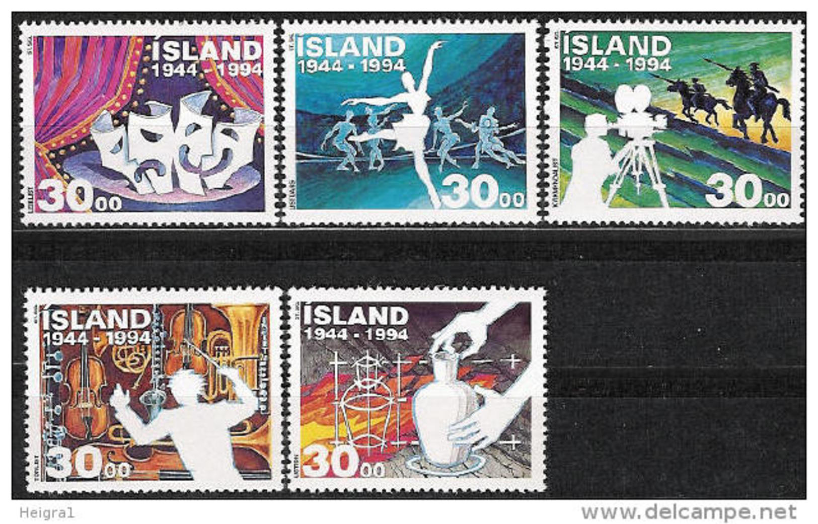 Iceland 1993 MNH/**/postfris/postfrisch Michelnr. 802-806 - Nuovi