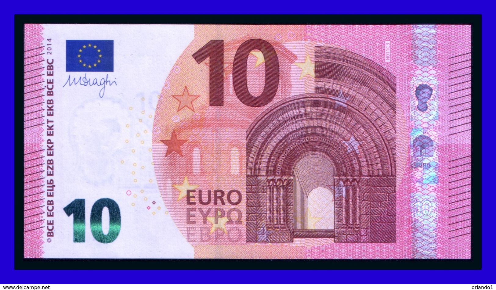 "NB" AUSTRIA Firma DRAGHI  N011C3 UNC - 10 Euro