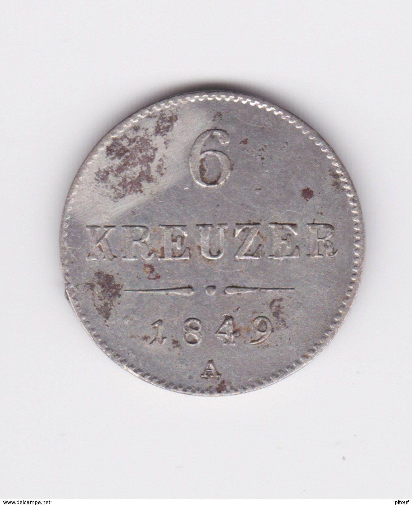 6 Kreutzer  1849 A  Autriche   TTB à SUP à Nettoyer - Autriche