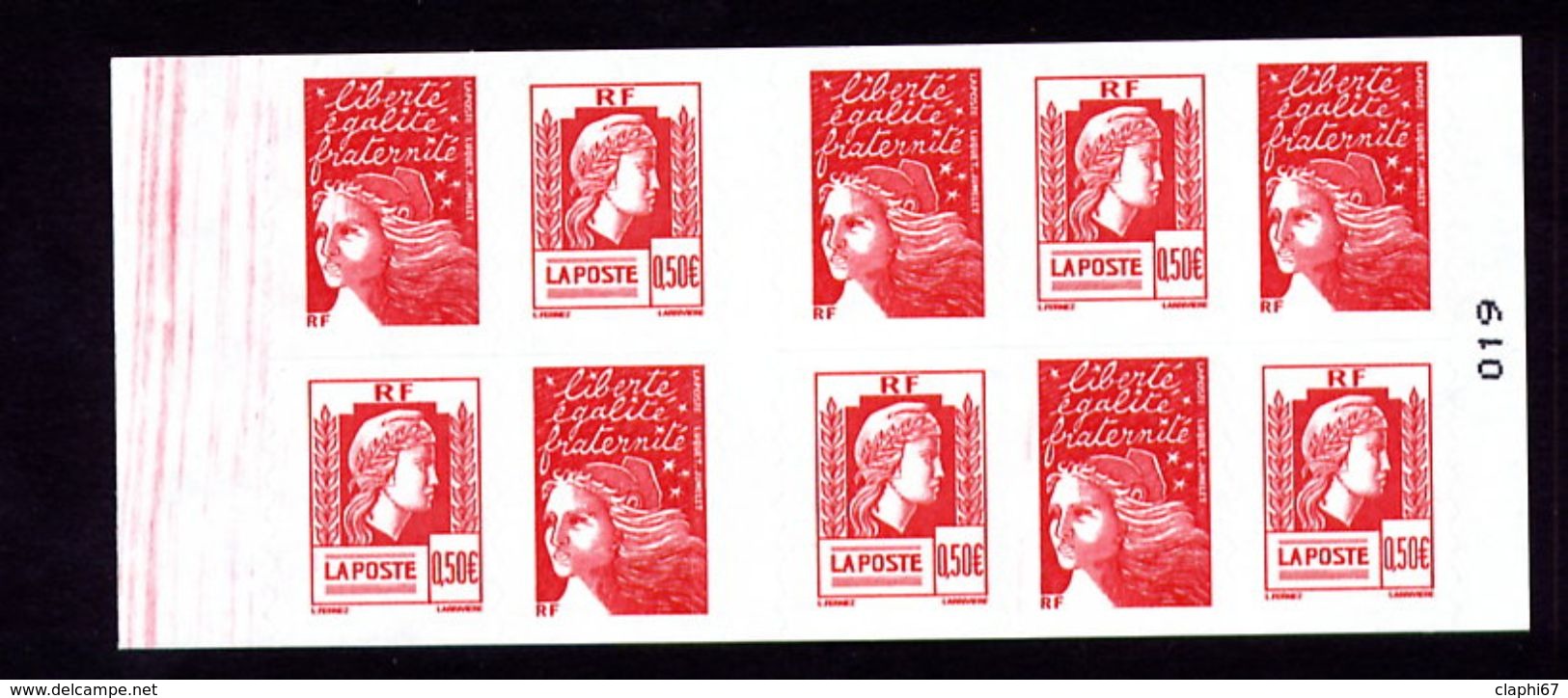 France Carnet 1512 Neuf ** MNH VARIETE Traces Rouges Essuyage Mariannes Luquet Et Alger - Carnets