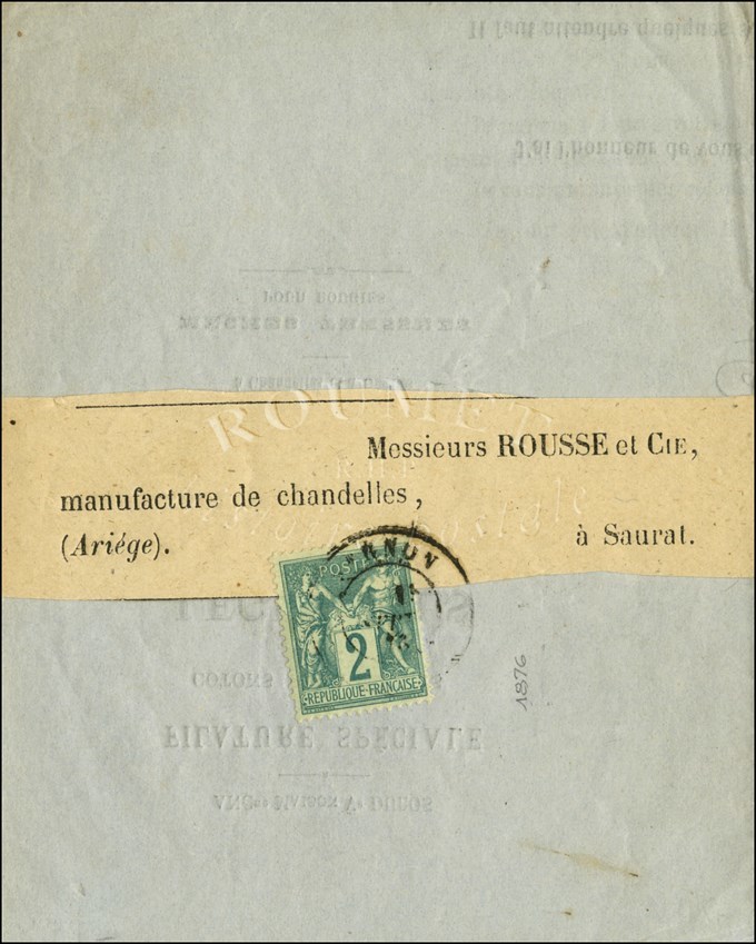 Càd VERNON / N° 74 Sur Imprimé Sous Bande Au 1er échelon. 1876. - TB. - 1876-1878 Sage (Type I)