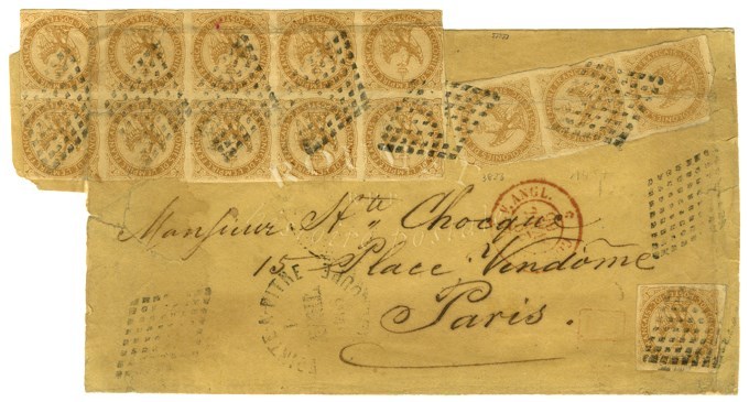 Losange / CG N° 3 (14 Ex, Qlq Def) Càd POINTE-A-PITRE / GUADELOUPE Sur Lettre Pour Paris. 1865. - TB. - R. - Poste Maritime