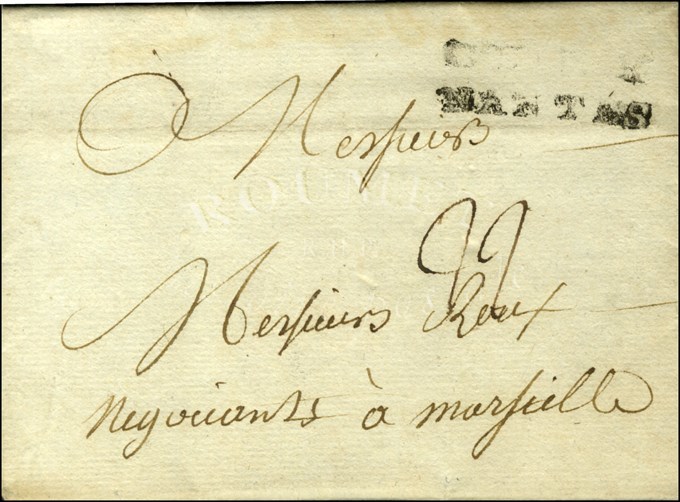 Lettre Avec Texte Daté '' Oyapoc Le 20 Février 1782 '' Pour Marseille, Au Recto MP D'entrée COL PAR / NANTES. Origine Ra - Poste Maritime