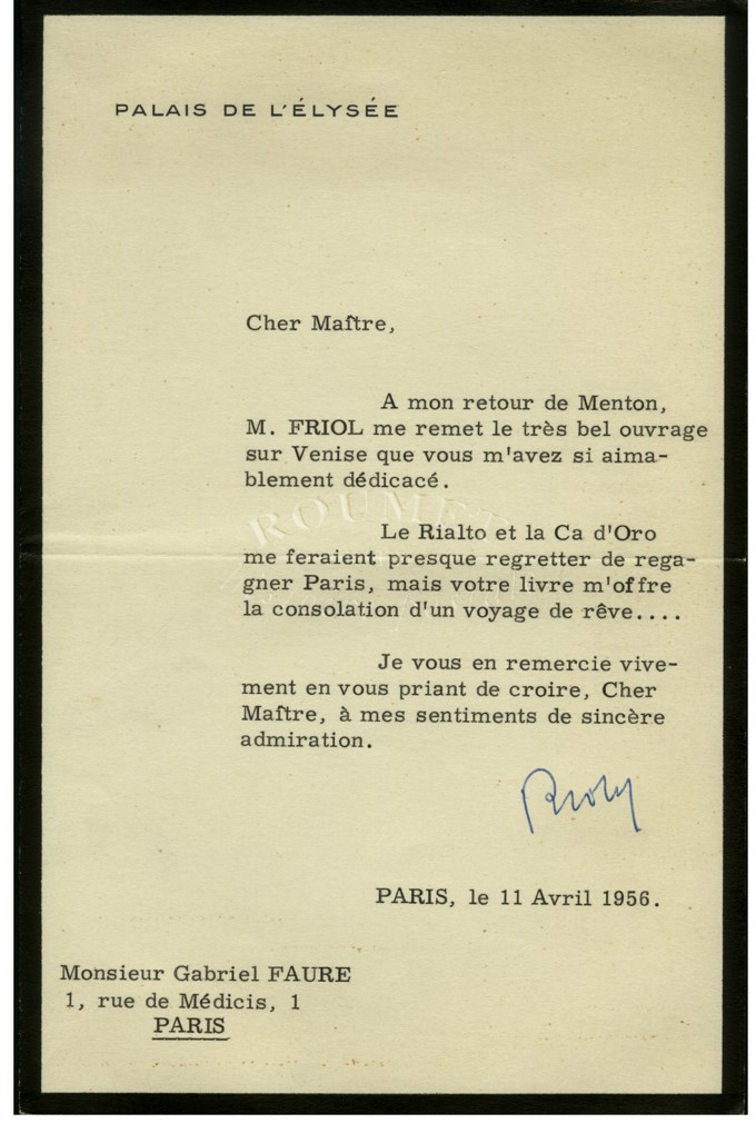 COTY René (1882-1962), Président De La République Française. - Otros & Sin Clasificación