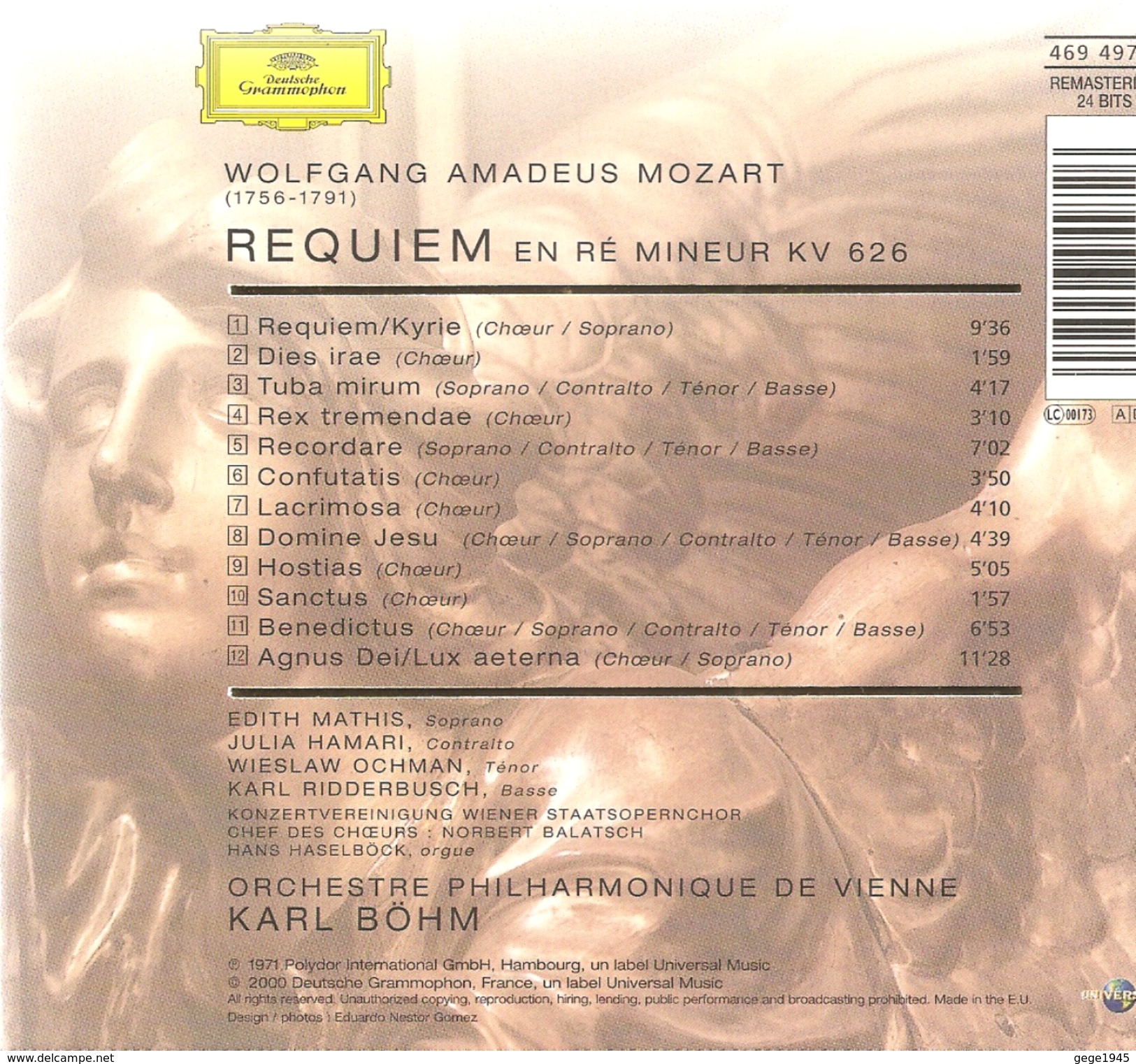 CD    Mozart  "  Requiem  "  Par  Karl  Böhm   -  De  2000   Avec  12  Titres - Klassik