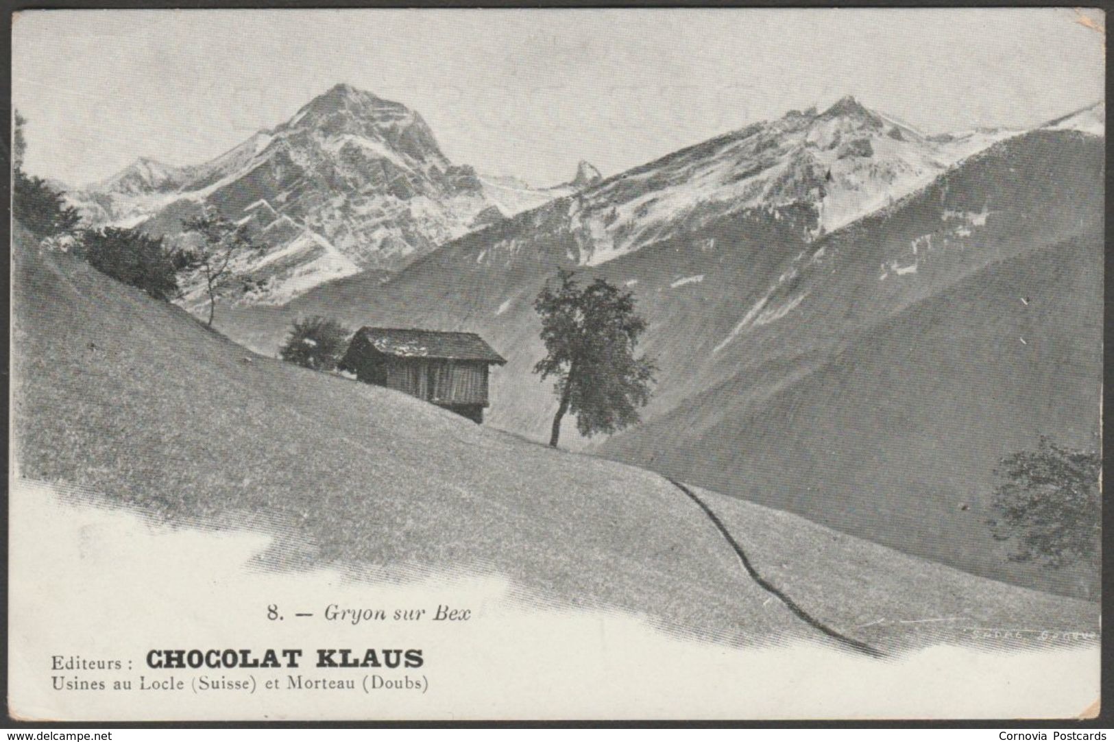 Gryon Sur Bex, Vaud, C.1905 - Chocolat Klaus Publicité CPA - Bex