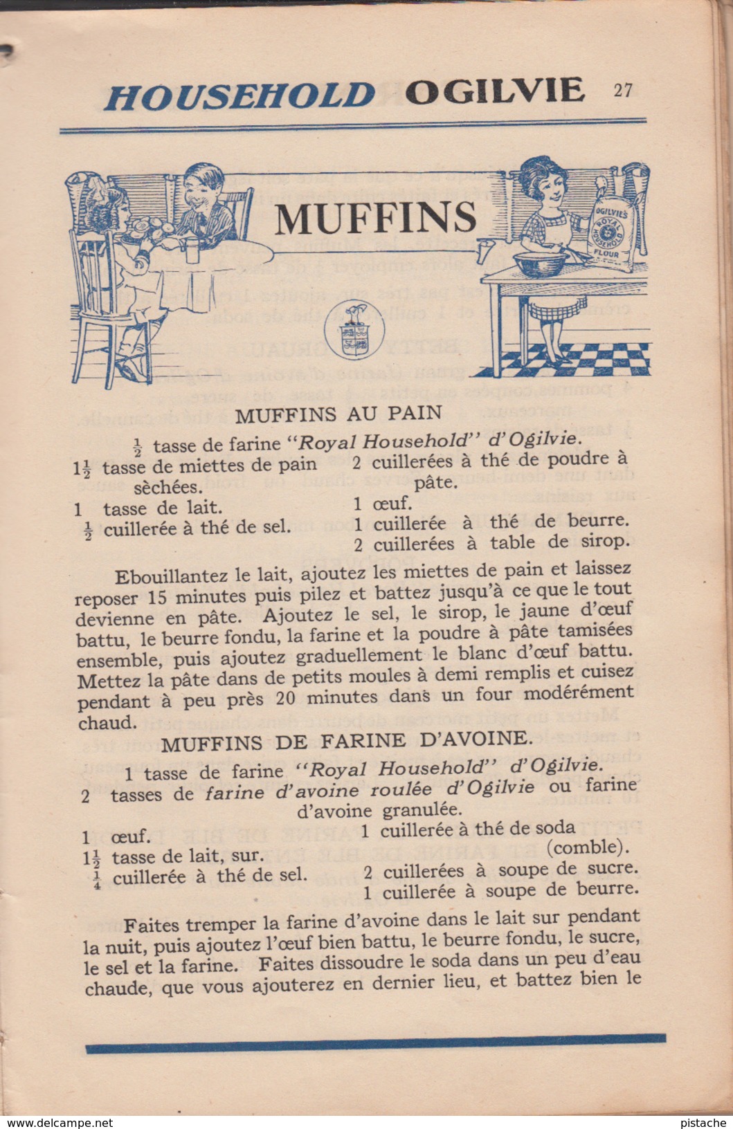 Vintage - Recettes Ogilvie Recipes Pour La Cuisinière Moderne - Pub. By Ogilvie Mills - See Scans & Description - Gastronomía