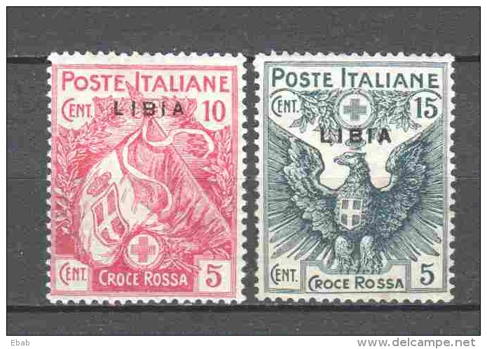 Italian Libya 1915 Mi 16-17 MH - Libia