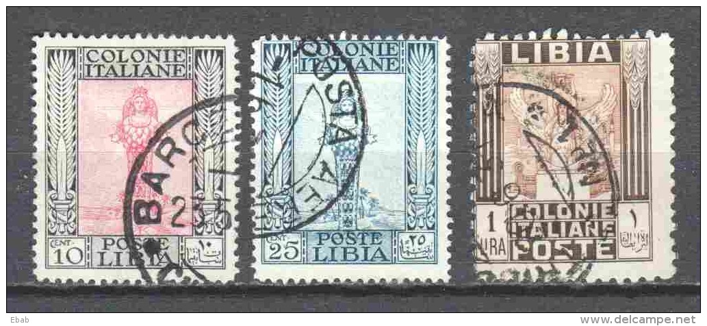 Italian Libya 1924 Mi 56A-58A-62C Canceled - Libye