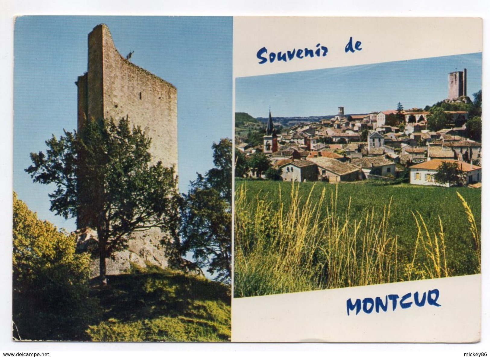 MONTCUQ--1970--Souvenir De Montcuq--2 Vues ---cachet  Montcuq -46 - Montcuq