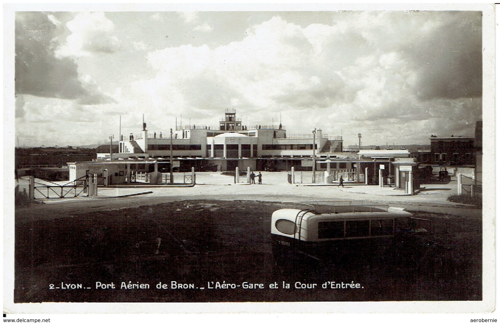Alte Karte LYON - Aerogare (Eingangsgebäude) - 1940er Jahre - Aerodrome