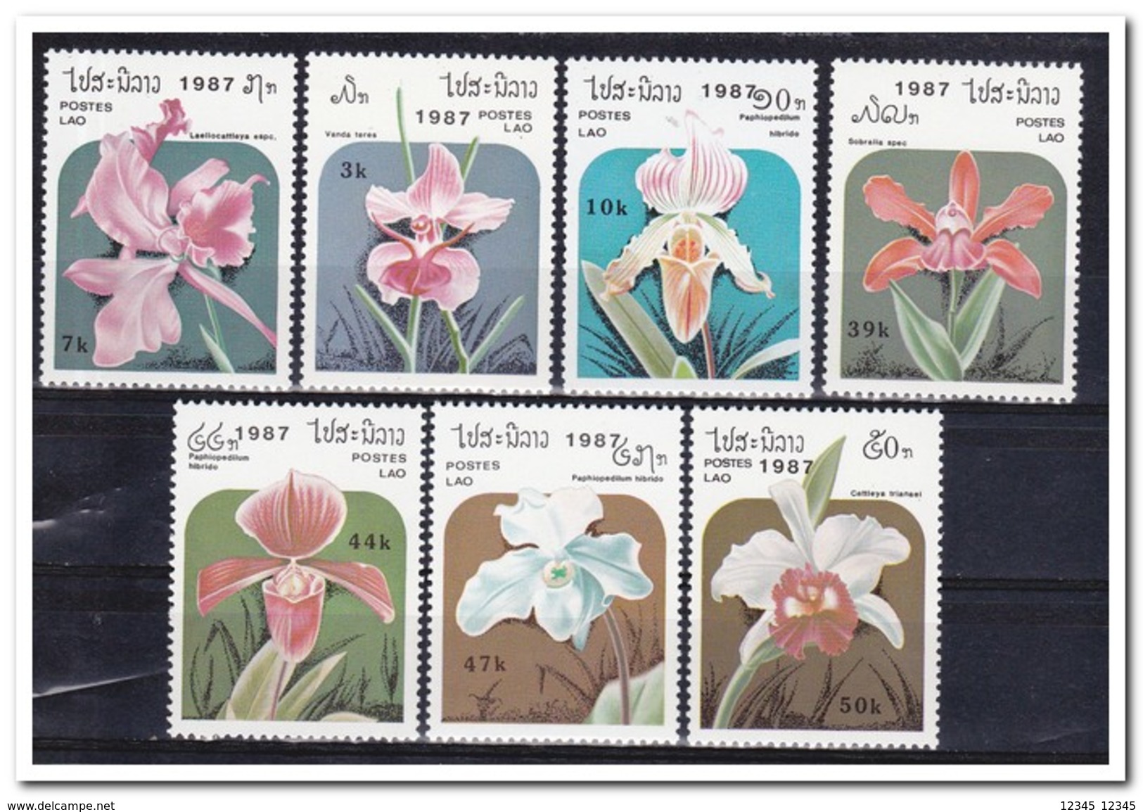 Laos 1987, Postfris MNH, Flowers, Orchids - Laos