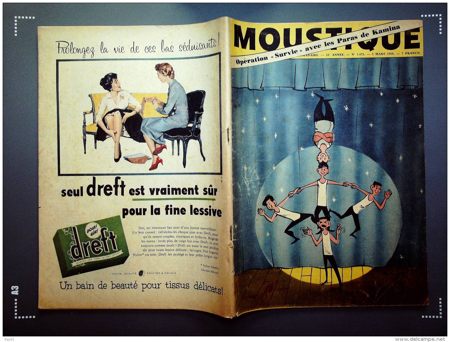 Hebdomadaire - MOUSTIQUE - N°1675 - 02 Mars 1958. - 1900 - 1949
