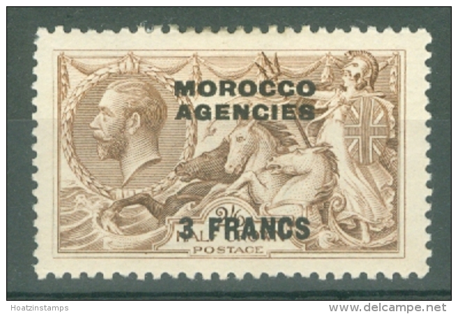 Morocco Agencies - French: 1924/32   KGV - Seahorse   SG200    3f On 2/6d    MH - Morocco (1956-...)