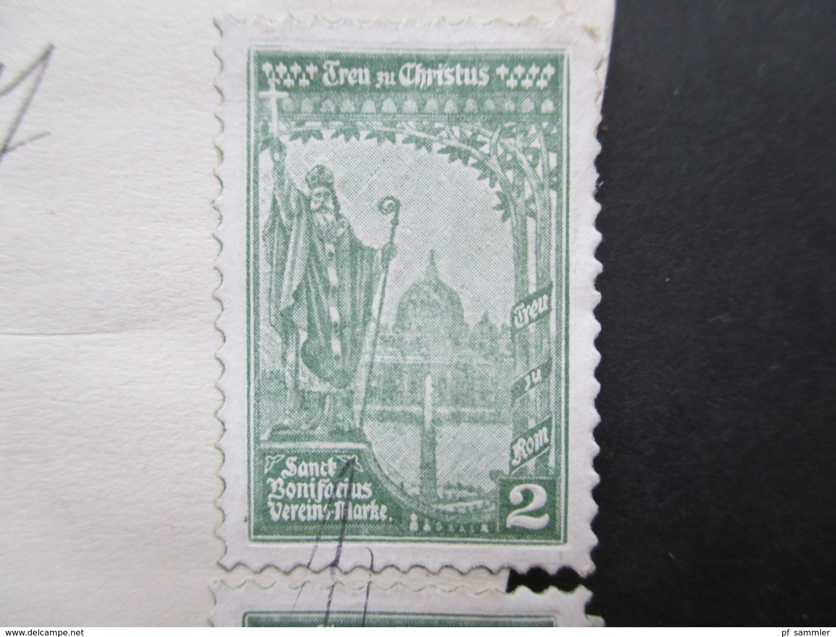 CSSR / Prag 1927 Briefstück Mit 4 Vignetten Treu Zu Christus Sanct Bonifatius Vereins Marke + 6er Streifen Marken! - Christianity