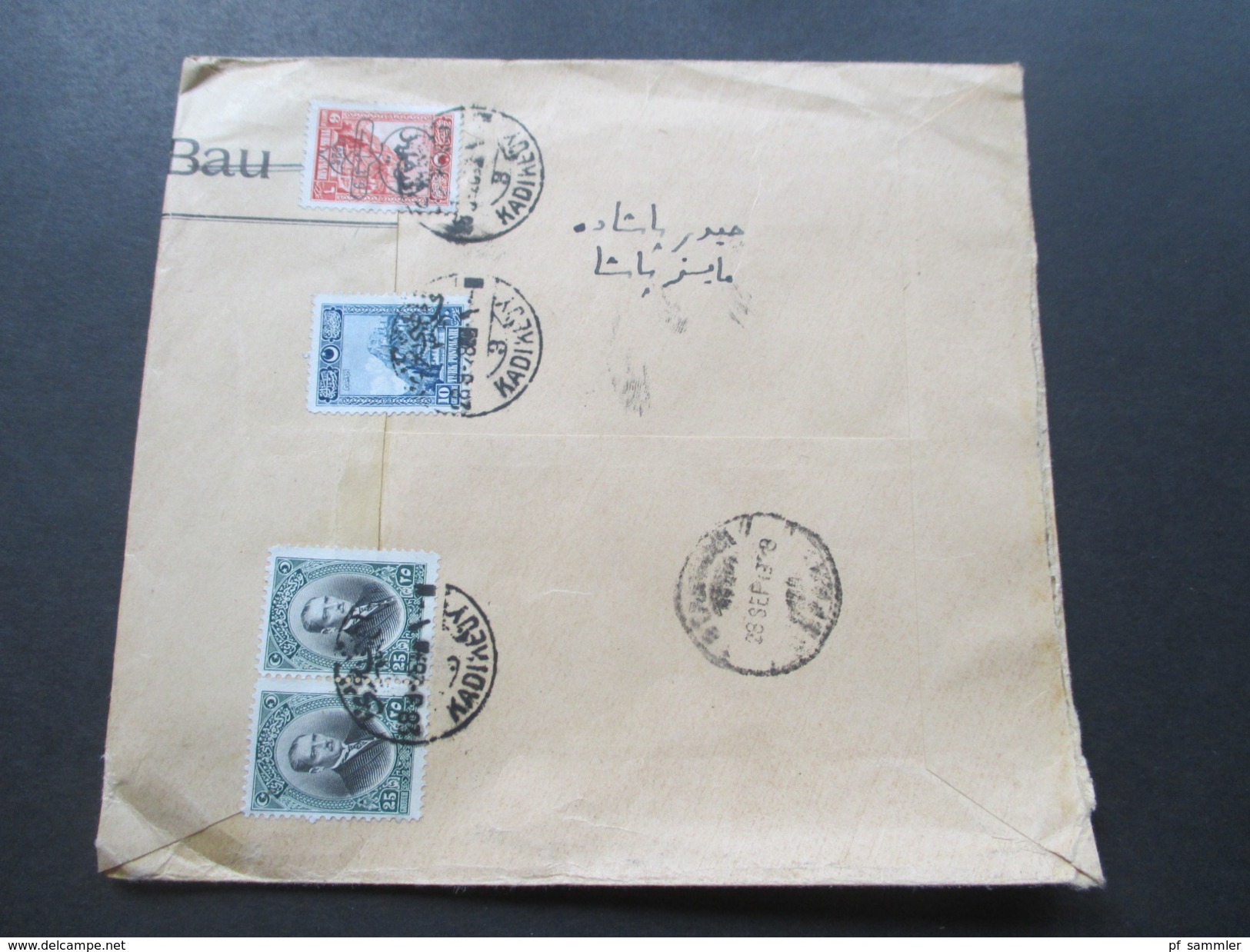 Türkei 1928 R-Brief R-Zettel St. Kadikeuy 515 / Kadikoy! Nr. 875 Smyrna Aufdruck MiF. RRR?!? Nach Wien! - Covers & Documents