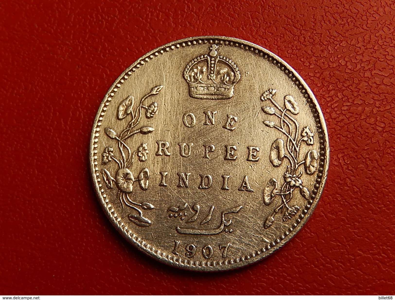 Piece One Rupee INDIA - EDWARD VII 1907  Argent - India