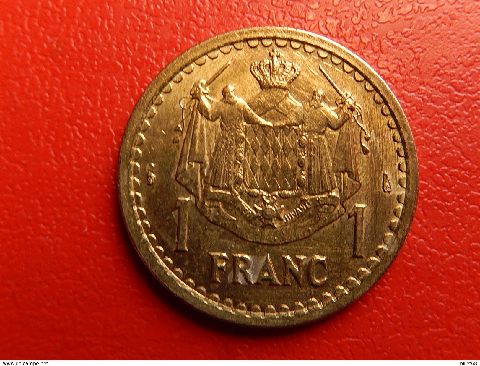 Piece Monaco 1 Francs Louis II Prince De Monaco - 1922-1949 Louis II