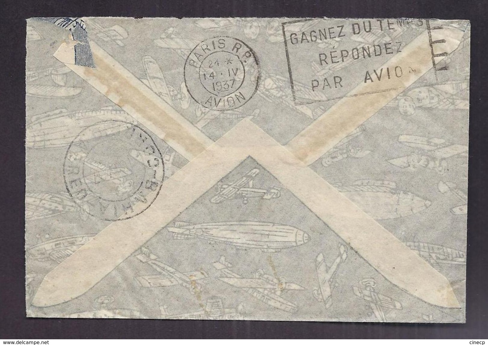 ENVELOPPE BRESIL BRASIL Tàd 1937 BAHIA CORREIO AEREO Bande De Timbres Divers - Poste Aérienne (Compagnies Privées)