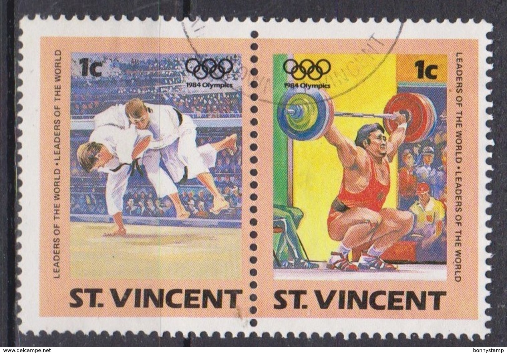 St. Vincent, 1984 - 1c Summer Olympics, Coppia - Nr.765a-765b Usato° - St.Vincent (1979-...)