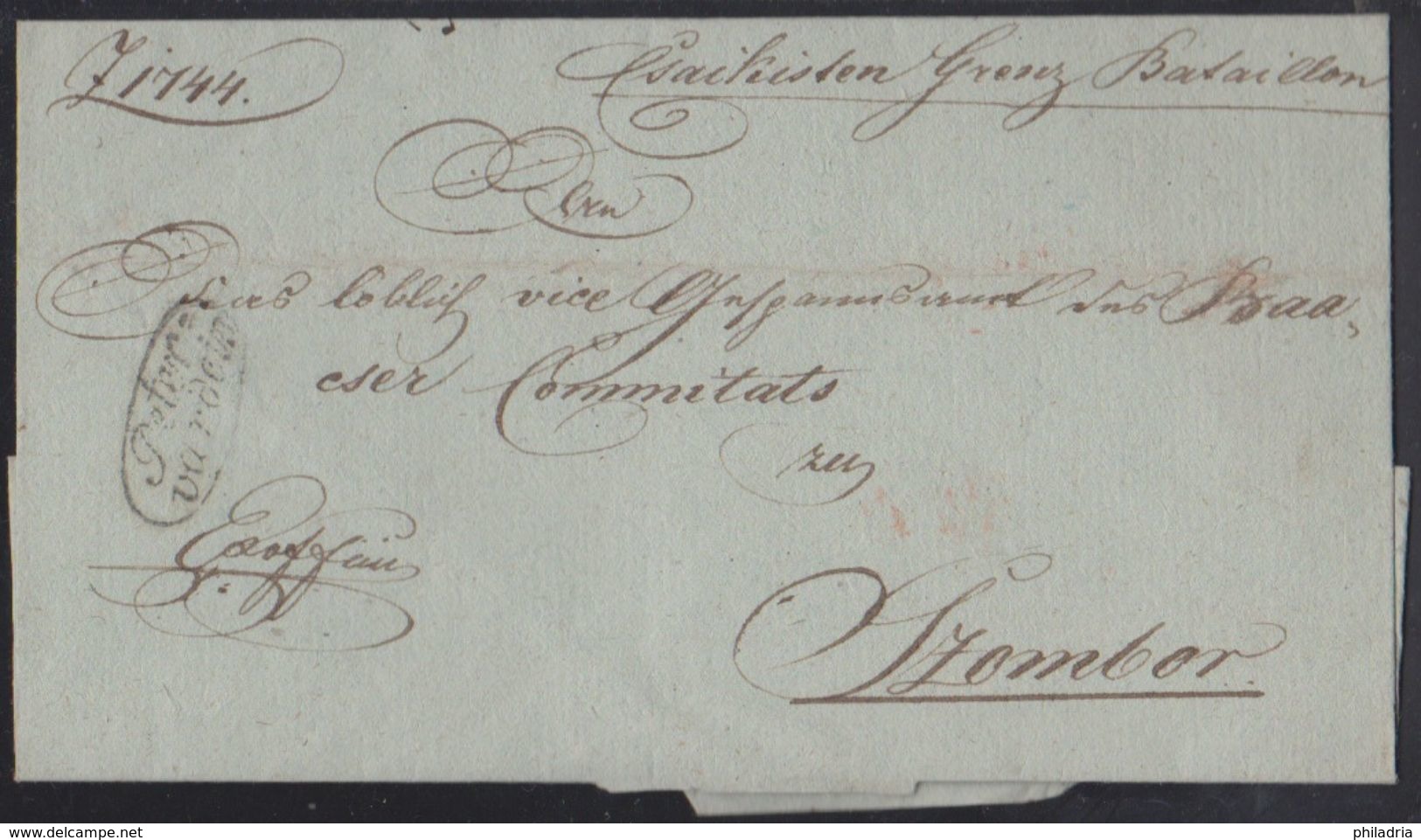 Petrovaradein (Novi Sad), Complete Ex-offo Letter, 1837 - Prephilately