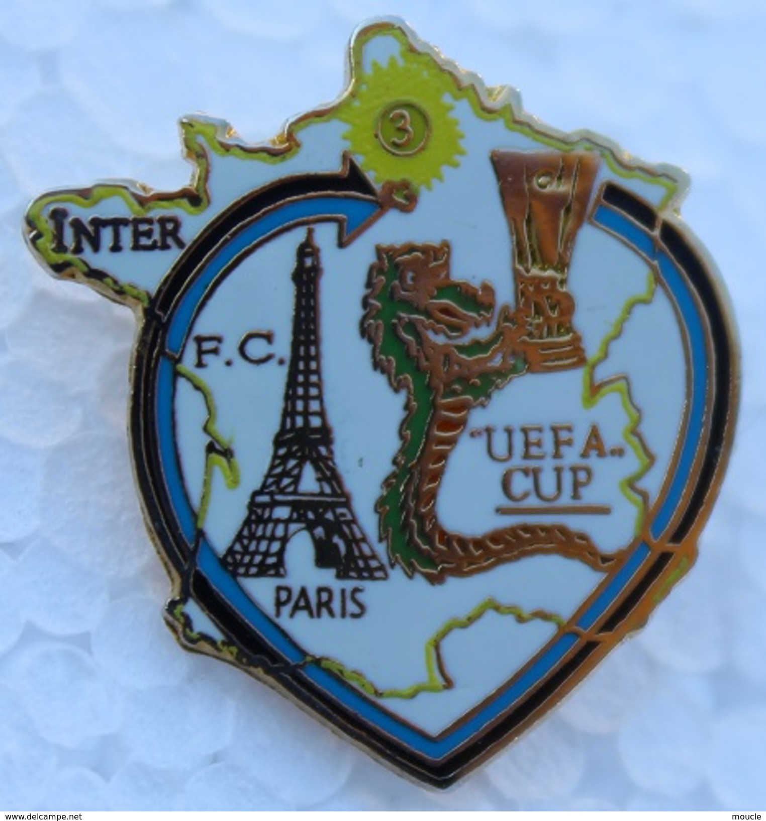 BROCHE - FOOTBALL - FOOT - SOCCER - FUTBOL - PARIS SAINT GERMAIN - PSG - UEFA CUP - INTER DE MILAN - MILANO - CALCIO - Fútbol