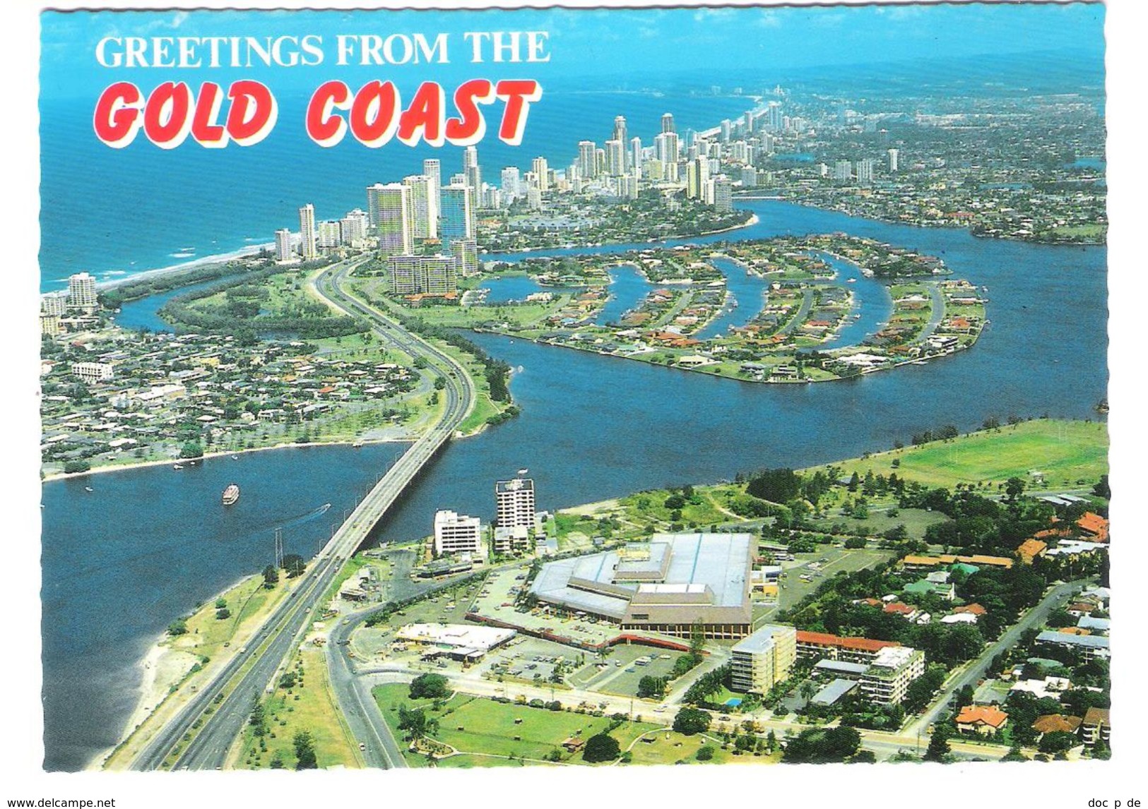 Australia - Queensland - Gold Coast - Aerial View - Stamp - Gold Coast