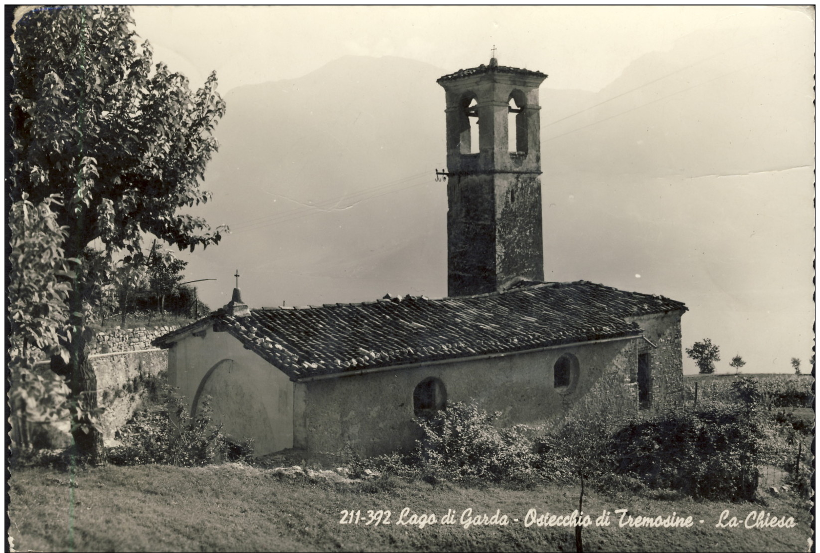 1956-Ostecchio Di Tremosine Brescia La Chiesa, Viaggiata - Brescia