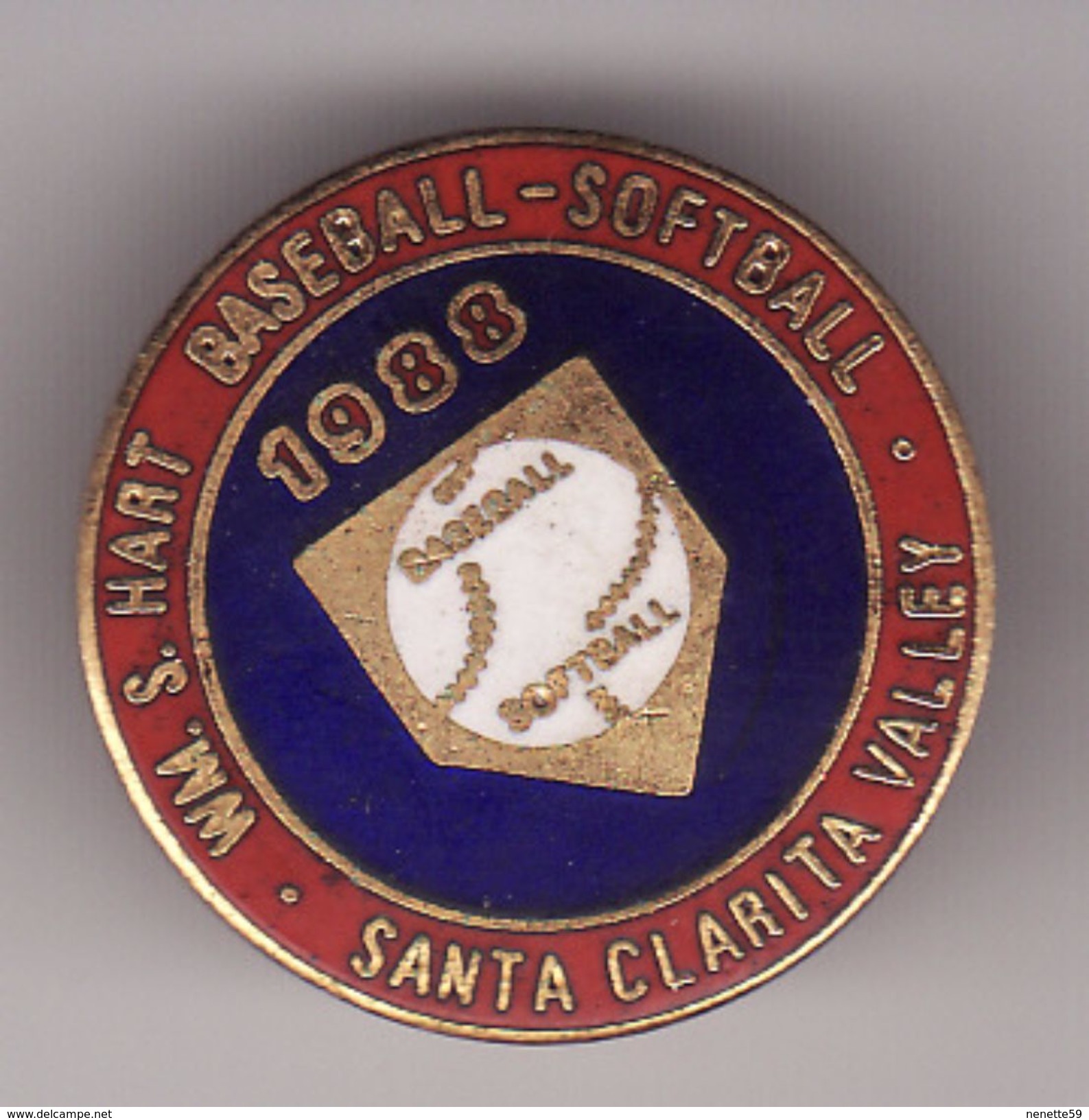 Pin's BASEBALL -- SOFTBALL -- SANTA CLARITA VALLEY 1988   ( USA -- CALIFORNIE ) - Baseball