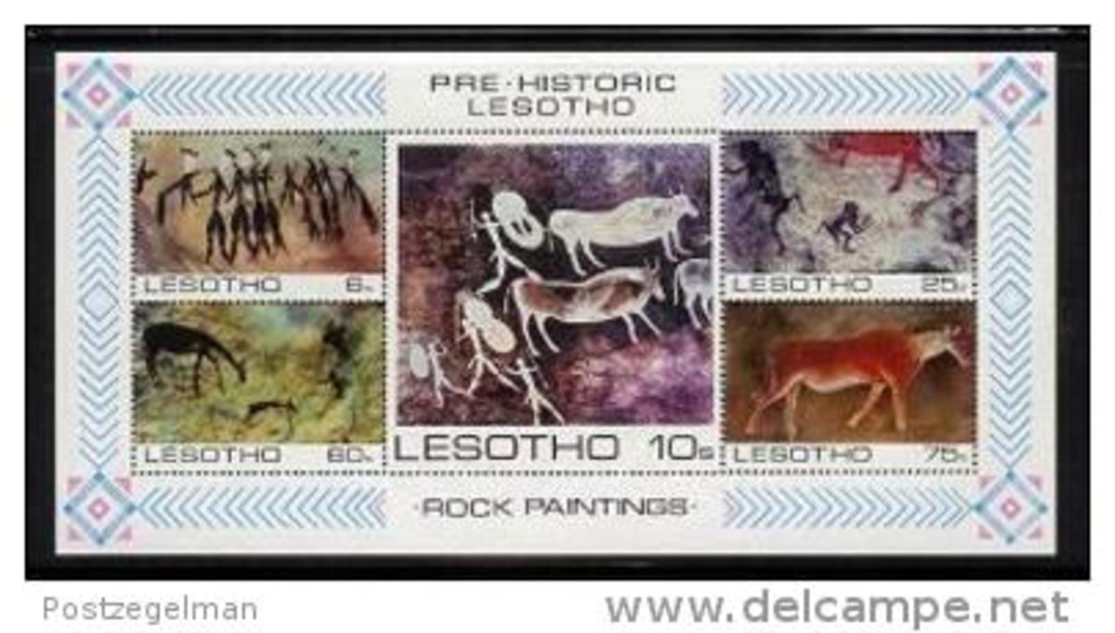 LESOTHO , 1983, Mint Never Hinged Stamps Block Nr.17 Cave Paintings,  F1717 - Lesotho (1966-...)