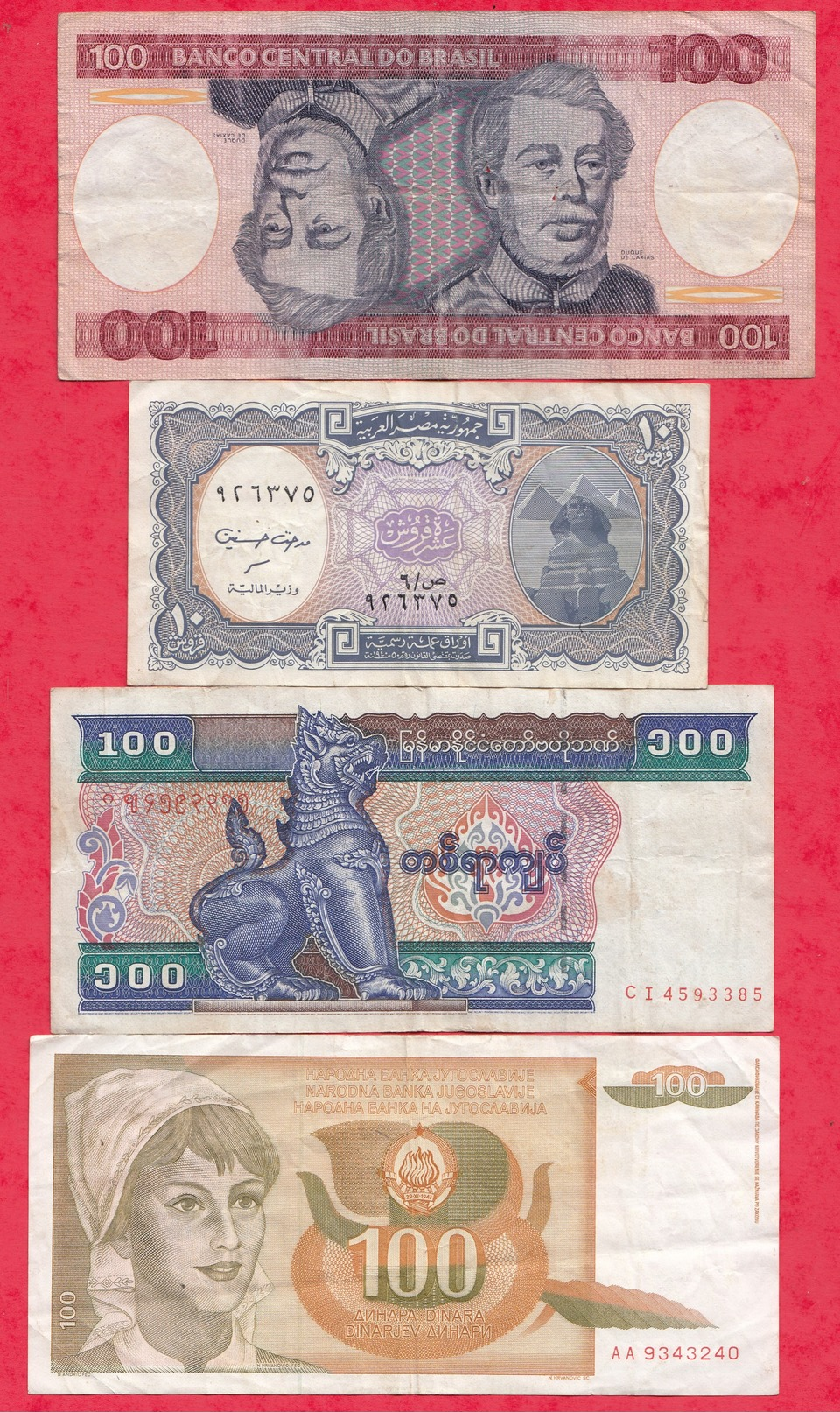 Pays Du Monde 8 Billets  6 Dans L'état 2 état Moyen  Lot N °301 ( Billets  Scannés Dans L 'ordre De Qualité) - Lots & Kiloware - Banknotes