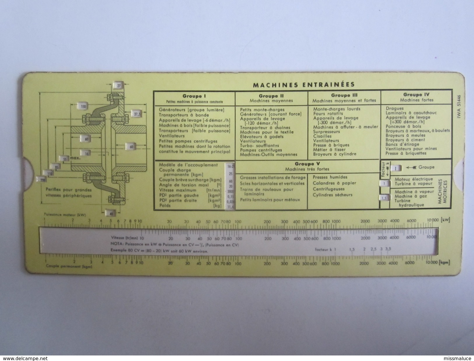 Règle à Calcul Coulissante Mecamine Matfond Réunis Rue De La Briche Saint Denis - Autres & Non Classés