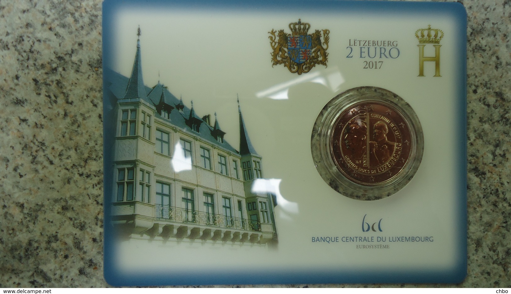 Coincard 2 euros Luxembourg 2017 - Grand Duc Guillaume III - BU