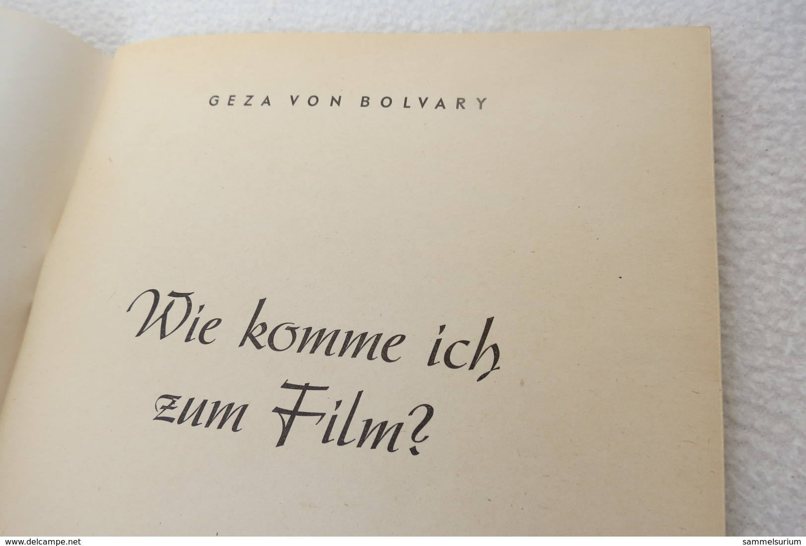 Geza Von Bolvary "Wie Komme Ich Zum Film?" Star Press Verlag - Cine