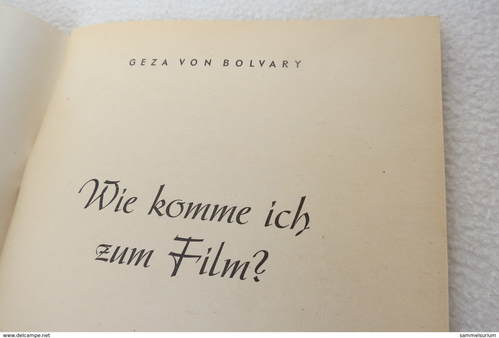 Geza Von Bolvary "Wie Komme Ich Zum Film?" Star Press Verlag - Film