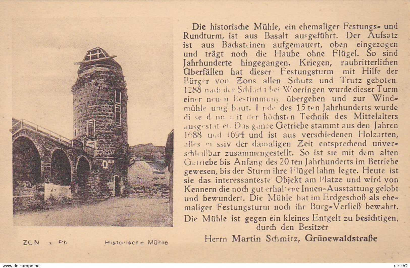 AK Zons A. Rh. - Historische Mühle (31275) - Dormagen