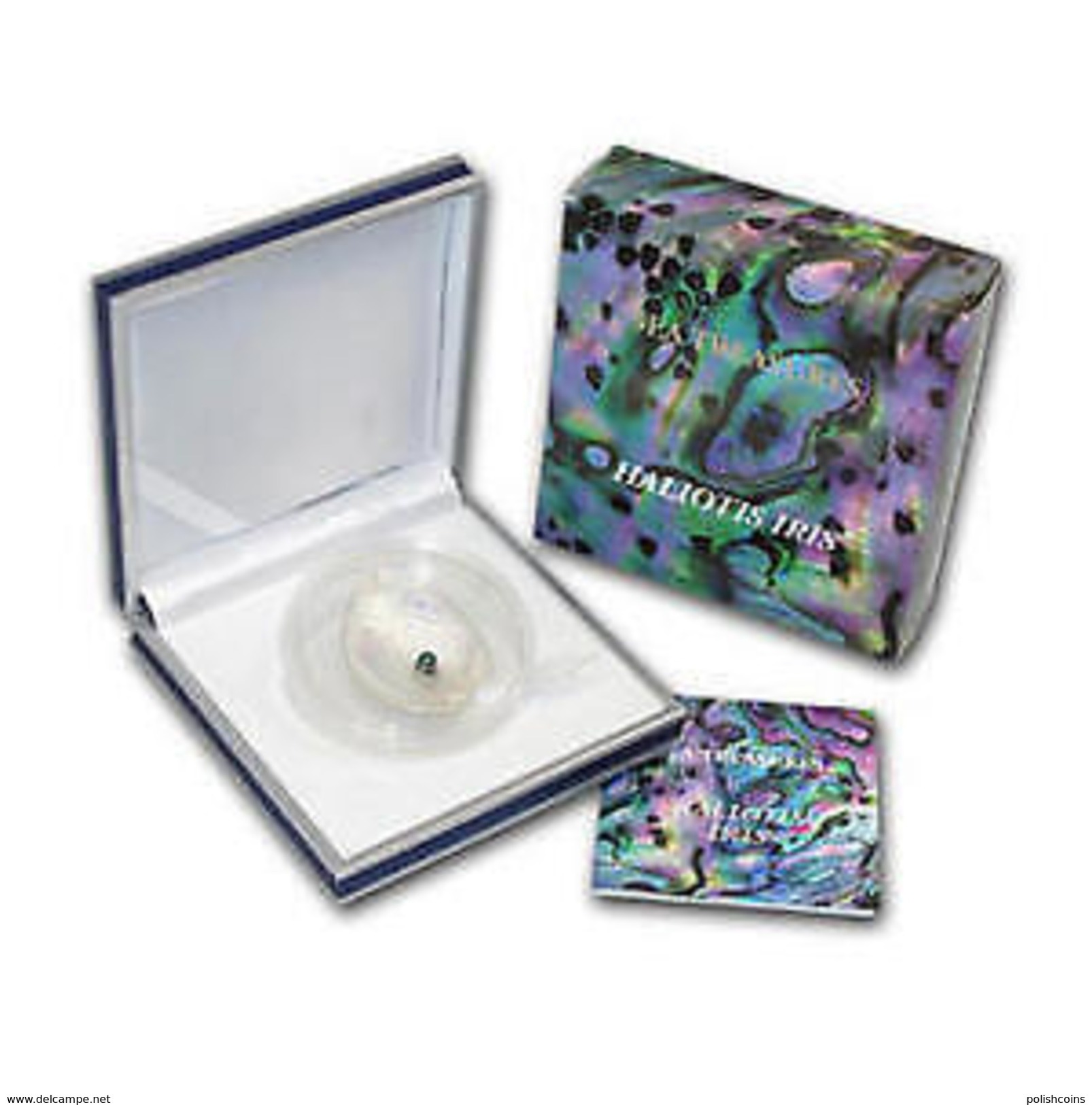 PALAU 2012 5 $ Dollars PEARL Hologram Shell Shape Coin Ag CoA Box UNC - Palau