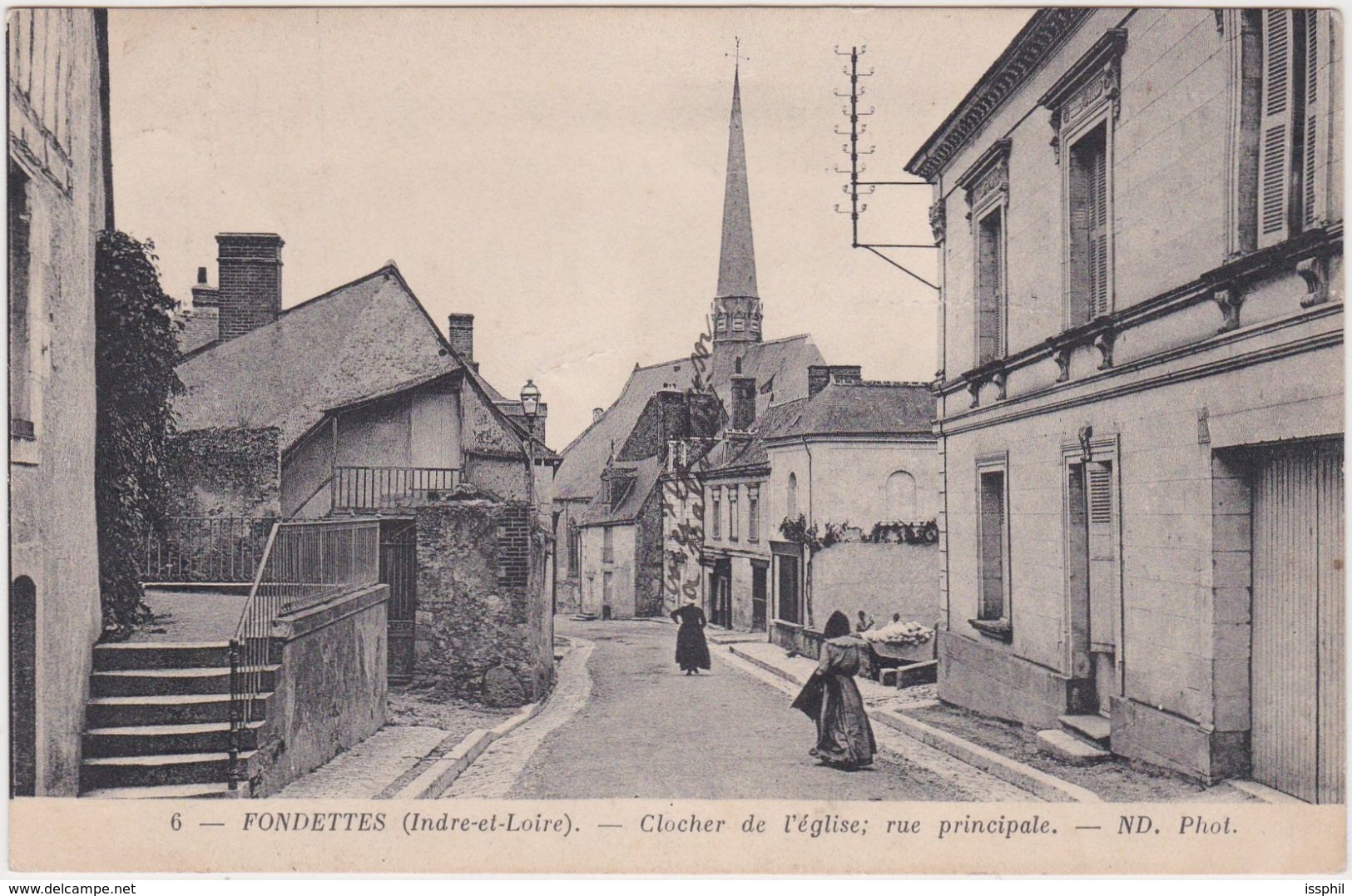 Fondettes (Indre Et Loire) Clocher De L'église - Rue Principale - Fondettes